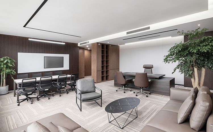 轻快简洁的办公室设计，增加空间属性的弹性