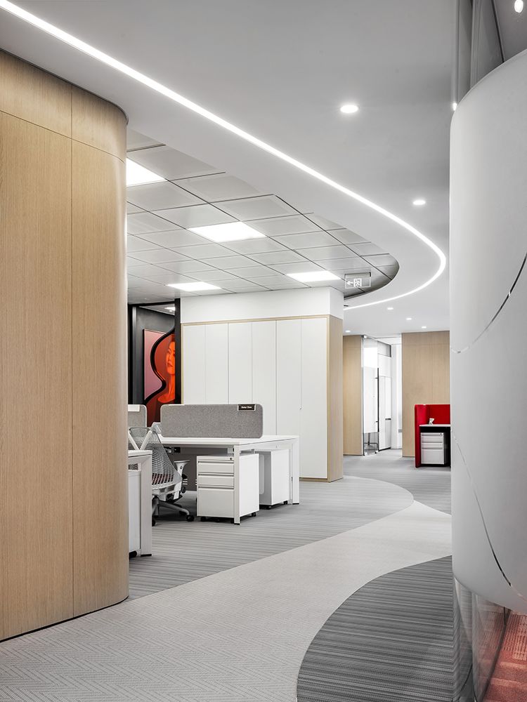 400平方灵动柔和的简约风格办公室设计案例
